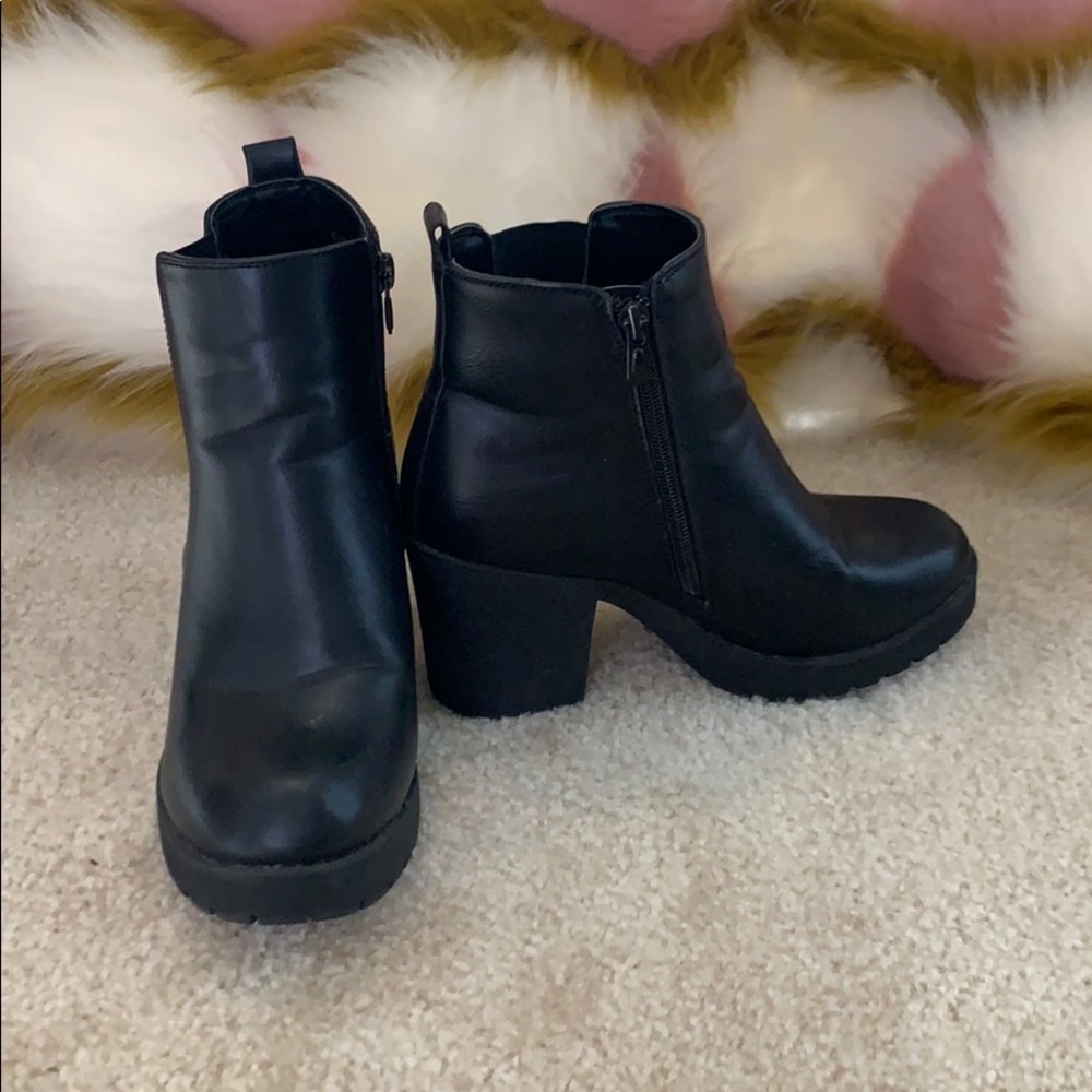 Black ankle booties